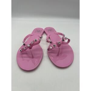 NIB DV Dolce Vita Sunkissed Pink Studded Jelly Thong Sandals Size 9